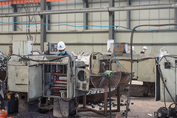 临沂网架配件-锥头加工车间